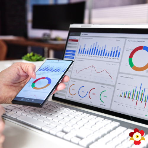 Analytics dashboards used to measure local website visits and enquiries